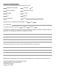 Application for Preceptor Program - Board of Chiropractic Examiners - South Dakota, Page 5