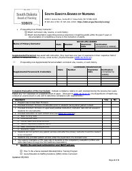Application for Re-approval of Training Program - South Dakota, Page 2