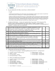 Application to Reinstate a Lapsed Rn or Lpn Nursing License - South Dakota, Page 3