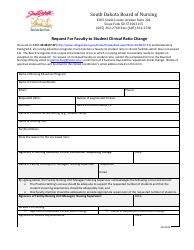 Document preview: Request for Faculty to Student Clinical Ratio Change - South Dakota
