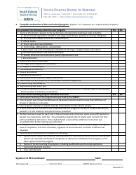 Application for Renewal of Dialysis Technician Training Program - South Dakota, Page 2