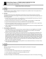 Attorney Panelist Registration Form - Modest Means Program - Oregon, Page 2
