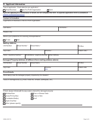 Form 2235E Disaster Recovery Assistance for Ontarians: Application Form for Small Businesses, Not-For-Profit Organizations and Farms - Ontario, Canada, Page 2