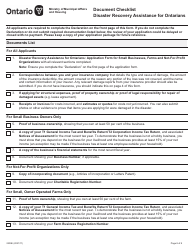 Form 2235E Disaster Recovery Assistance for Ontarians: Application Form for Small Businesses, Not-For-Profit Organizations and Farms - Ontario, Canada, Page 8