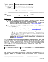 Request for Lpn Licensure by Equivalency - South Dakota, Page 2