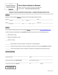 Request for Lpn Licensure by Equivalency - South Dakota, Page 3