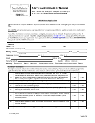 Document preview: Uma Waiver Application - South Dakota