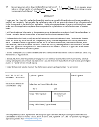 Application for Licensure to Practice Funeral Service as a Funeral Director - South Dakota, Page 3
