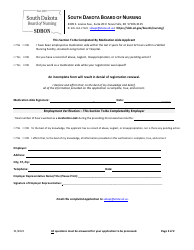Lapsed Medication Aide Renewal Application - South Dakota, Page 2