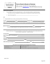 Application to Request Equivalency of Education for 75-hour Nurse Aide Training - South Dakota, Page 2