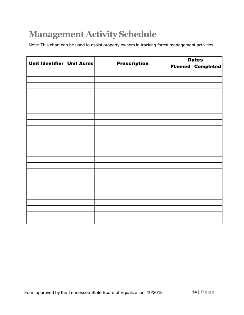 Tennessee Greenbelt Forest Management Plan - Tennessee, Page 14