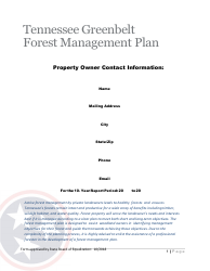 Document preview: Tennessee Greenbelt Forest Management Plan - Tennessee