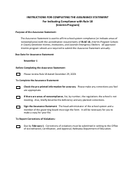 NDE Form 08-047 Assurance Statement for Interim-Program Schools - Nebraska, Page 2