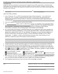 Form NHJB-2826-D Petition and Certificate for Involuntary Emergency Admission (Iea) Cover Sheet - New Hampshire, Page 11