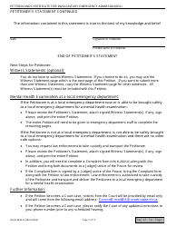Form NHJB-2826-D Petition and Certificate for Involuntary Emergency Admission (Iea) Cover Sheet - New Hampshire, Page 7