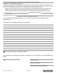 Form NHJB-2826-D Petition and Certificate for Involuntary Emergency Admission (Iea) Cover Sheet - New Hampshire, Page 8