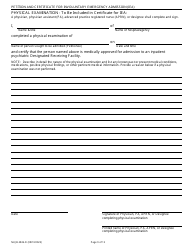 Form NHJB-2826-D Petition and Certificate for Involuntary Emergency Admission (Iea) Cover Sheet - New Hampshire, Page 9