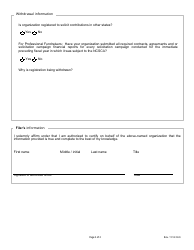 Charities Registration Withdrawal - North Carolina, Page 2