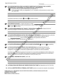 Form 10.01-H Domestic Violence Civil Protection Order (Dvcpo) Ex Parte (R.c. 3113.31) - Ohio (French), Page 5