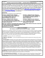 NRC Form 398 Personal Qualification Statement - Licensee, Page 6