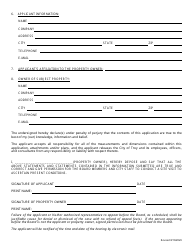 Building Code Board of Appeals Application - City of Troy, Michigan, Page 2
