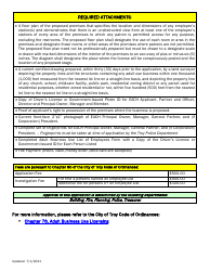 Adult Business Use License Application - City of Troy, Michigan, Page 3