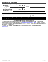 Form 1 (0007E; CFS001E) Application About the Proposed Removal of a Child From a Foster Home - Ontario, Canada, Page 4