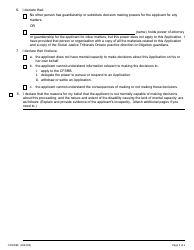 Form 8 (CFS008E) Litigation Guardian - Mental Incapacity - Ontario, Canada, Page 3