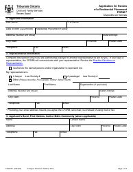Form 7 (CFS007E) Application for Review of a Residential Placement - Ontario, Canada, Page 2
