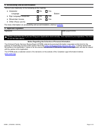 Form 3 (0008E; CFS003E) Application for Review of an Adoption Refusal - Ontario, Canada, Page 4