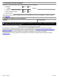Forme 7 (CFS007F) Demande De Revision D&#039;un Placement En Etablissement - Ontario, Canada (French), Page 4