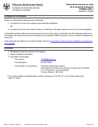 Forme 3 (0008F; CFS003F) Demande De Revision Du Refus De La Demande D&#039;adoption - Ontario, Canada (French)