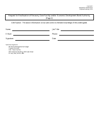 Form RZ1 Request for Reallocation of Recovery Zone Facility and/or Economic Development Bond Authority - Minnesota, Page 2
