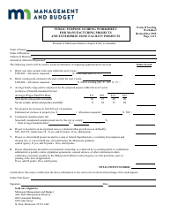 Document preview: Form W Public Purpose Scoring Worksheet for Manufacturing Projects and Enterprise Zone Facility Projects - Minnesota