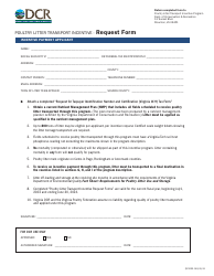 Document preview: Form DCR199-184 Poultry Litter Transport Incentive Request Form - Virginia