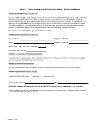Document preview: Request for Sick Leave for Veteran With Service Related Disability - Minnesota