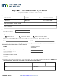 Document preview: Form FI-00569-01 Request for Access to the Standard Report Viewer - Minnesota