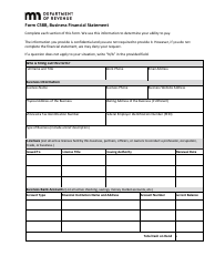 Form C58B Business Financial Statement - Minnesota