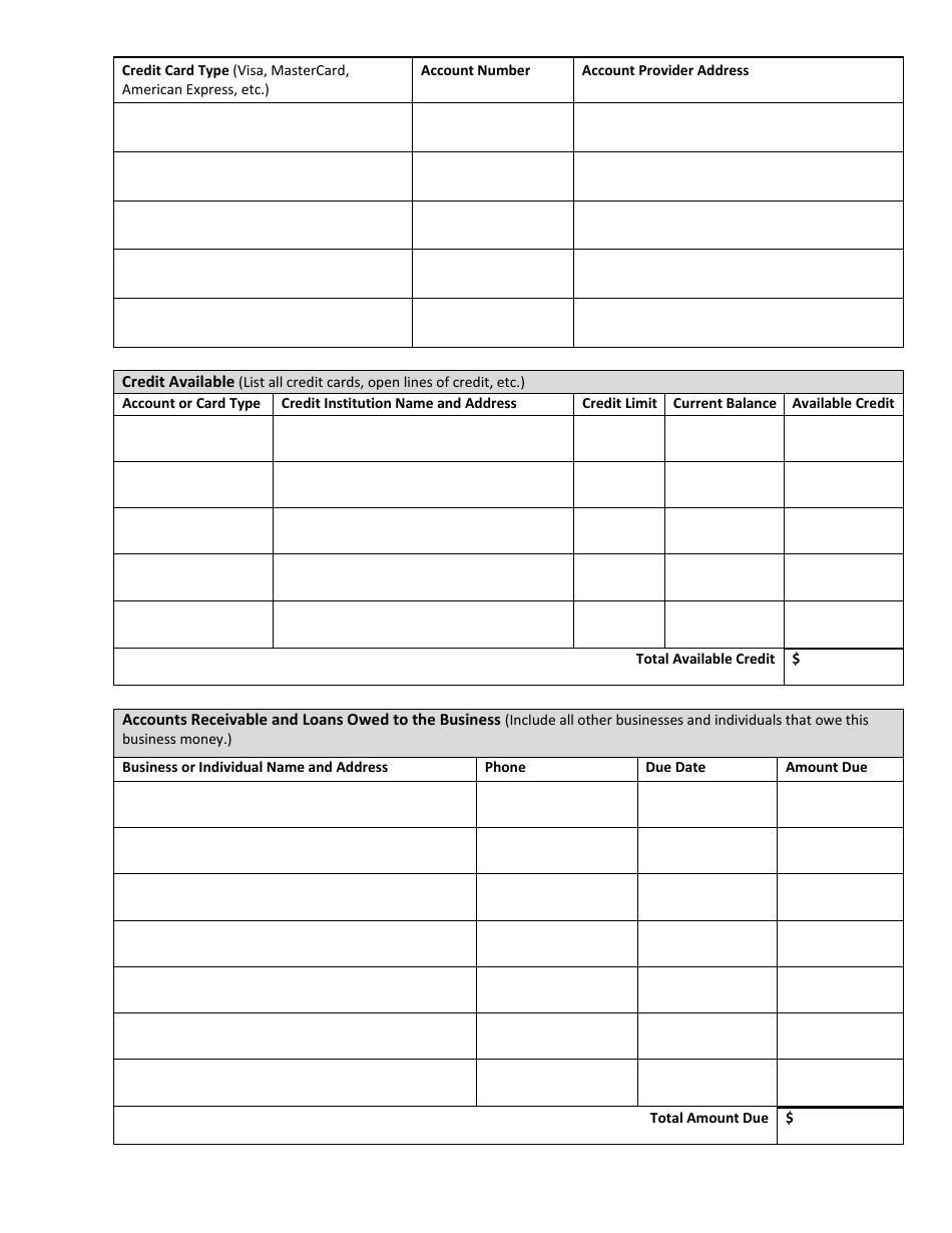 Form C58B Business Financial Statement - Minnesota, Page 3