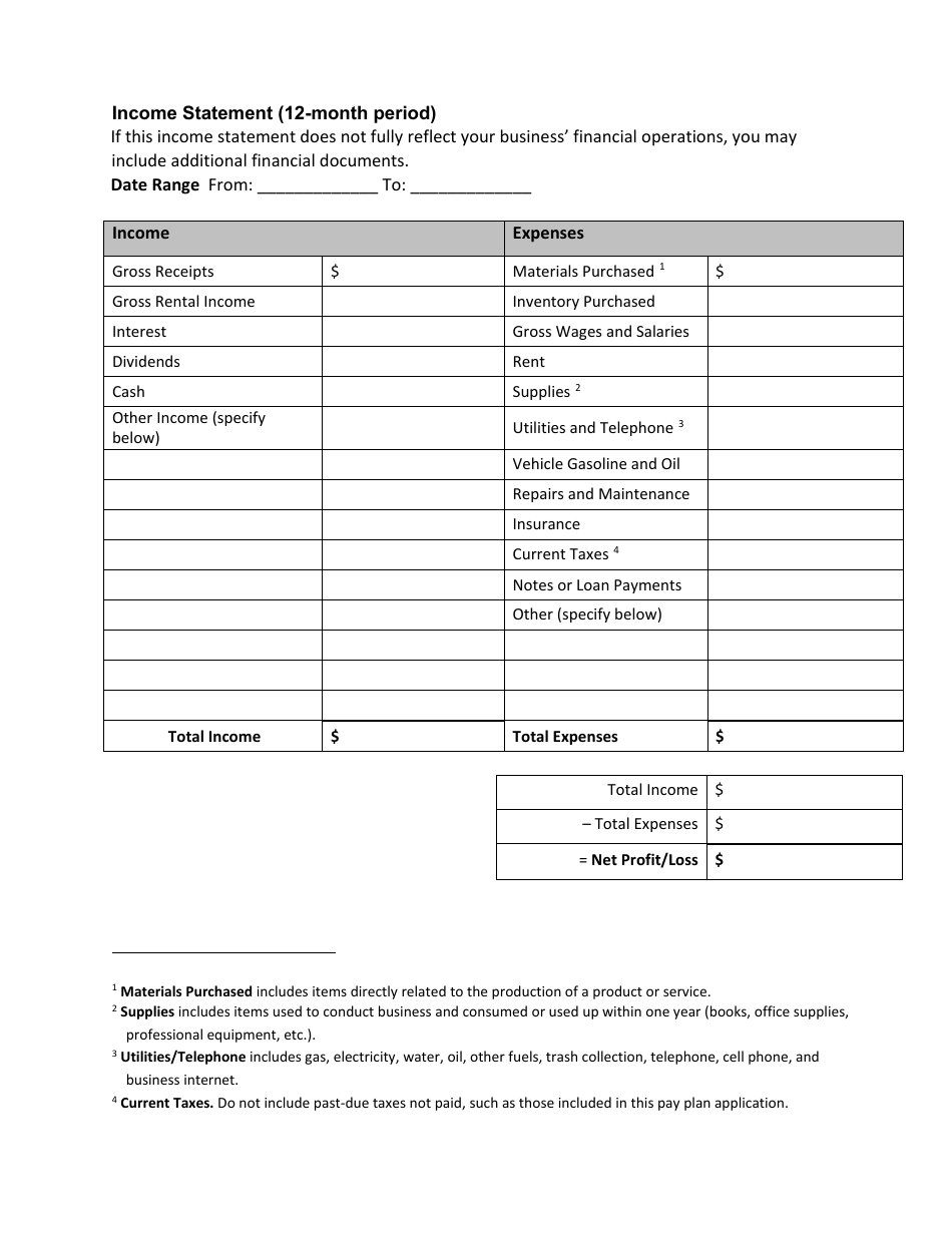Form C58B Business Financial Statement - Minnesota, Page 6