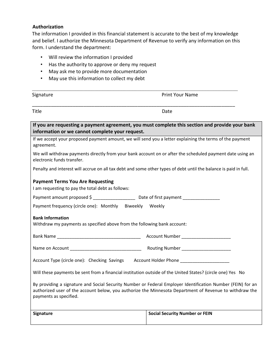 Form C58B Business Financial Statement - Minnesota, Page 7