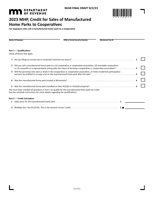 Form MHP 2023 Printable Pdf