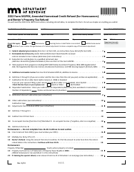 Document preview: Form M1PRX Amended Homestead Credit Refund (For Homeowners) and Renter's Property Tax Refund - Minnesota
