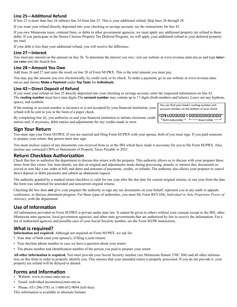 Form M1PRX 2022 Fill Out, Sign Online and Download Fillable PDF