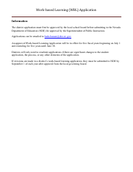 Work-Based Learning (Wbl) Application - Nevada, Page 2
