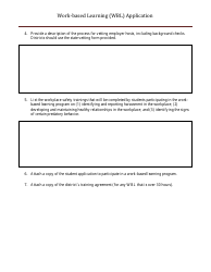 Work-Based Learning (Wbl) Application - Nevada, Page 4