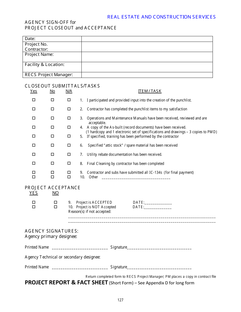 Appendix F Project Design - Kick-Off Checklist - Minnesota, Page 11