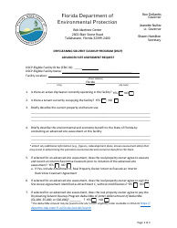 Document preview: Advanced Site Assessment Request - Drycleaning Solvent Cleanup Program (Dscp) - Florida
