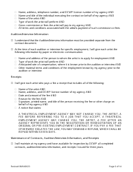 Theatrical Employment Agency Self-certification - New York City, Page 6