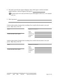 Form CHC107 Joint Petition, Agreement, and Order to Establish Custody, Parenting Time, and Child Support - Minnesota, Page 15